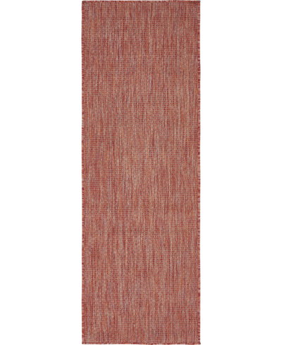 Bayshore Home Outdoor Pashio Pas6 2' X 6' Runner Area Rug In Rust Red