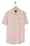 Rvca Prelude Short Sleeve Shirt In Pale Mauve