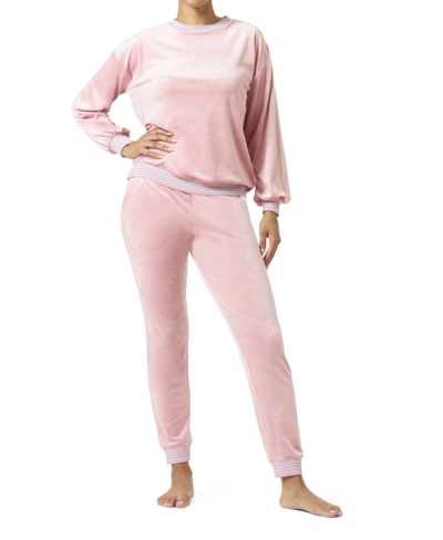 Hue Women's Wearever You're Velour Pajama Set In Pink