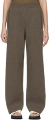 VAARA BROWN WIDE LEG KNITTED LOUNGE trousers