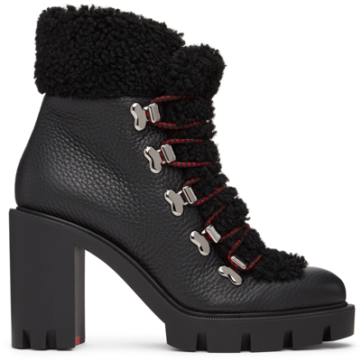 Christian Louboutin Black Edelvizer Ankle Boots In Bk01 Black