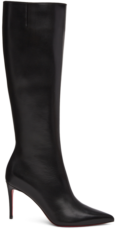 Christian Louboutin Black Kate Botta 85mm Tall Boots In Bk01 Black