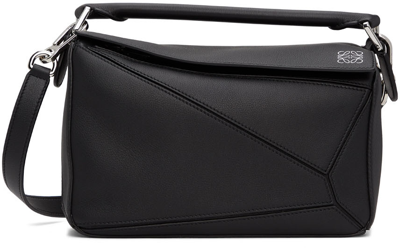 Loewe Black Small Puzzle Shoulder Bag In 1100 Black