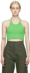 Arch The Green Halter Neck Tank Top In L/green