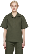 Arch The Green Canvas Polo In Khaki