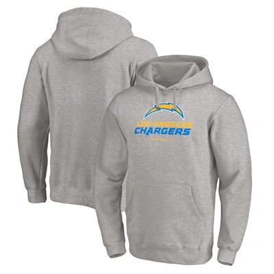 Fanatics Branded Heathered Gray Los Angeles Chargers Big & Tall Team Lockup Pullover Hoodie