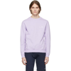 Apc Logo-print Crew-neck Sweatshirt In Purple