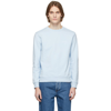 Apc Men's Rider Tonal Logo Sweatshirt In Iab Light Blue