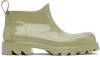 Bottega Veneta Sage Rubber Slip-on Ankle Boots In Beige
