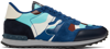 Valentino Garavani Camouflage Rockrunner Sneakers In Blue
