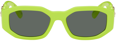 Versace 53mm Medusa Detail Oval Sunglasses In Green