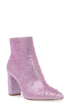 Betsey Johnson Cady Rhinestone Bootie In Light Pink