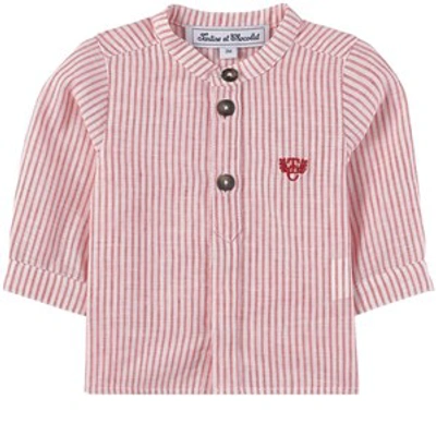 Tartine Et Chocolat Kids'  Striped Shirt Red