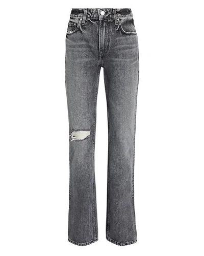 Grlfrnd Hailey Split Hem Bootcut Jeans In Empire State