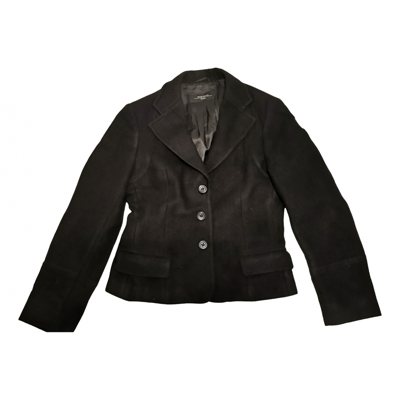 Pre-owned Max Mara Wool Short Vest In Black