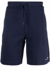 Apc Coed Printed Cotton-jersey Drawstring Shorts In Dark Navy