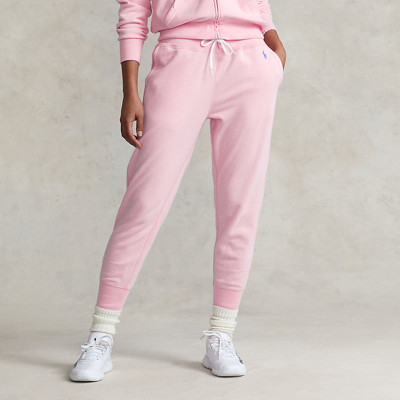 Ralph Lauren Fleece Sweatpant In Carmel Pink