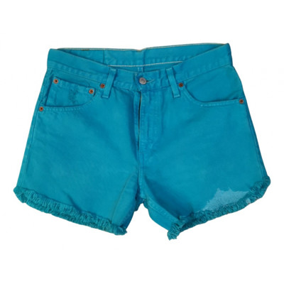 Pre-owned Levi's Bermuda In Turquoise