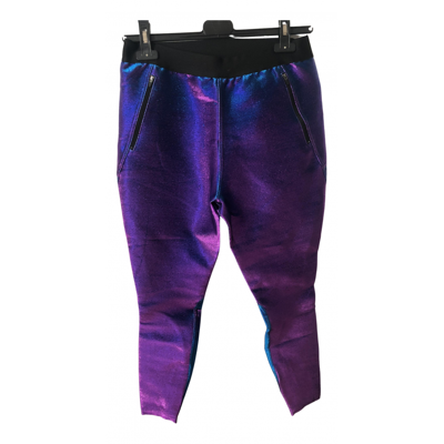 Pre-owned Faith Connexion Trousers In Purple