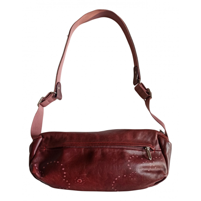 Pre-owned Mandarina Duck Leather Handbag In Burgundy