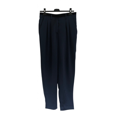 Pre-owned Semicouture Large Pants In Blue