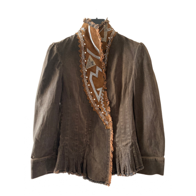 Pre-owned Christian Lacroix Short Vest In Brown