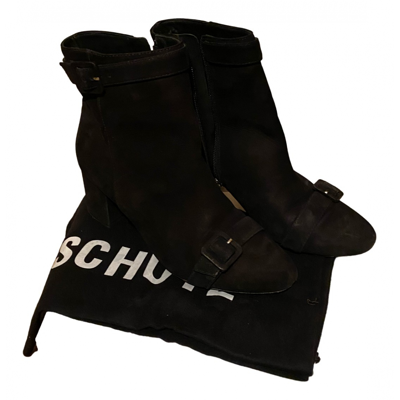 Pre-owned Schutz Ankle Boots In Black