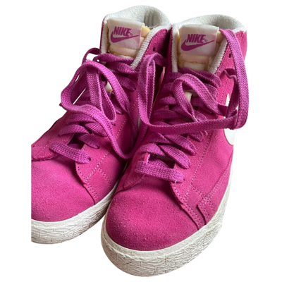 Pre-owned Nike Blazer Trainers In Pink