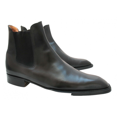 Pre-owned Jm Weston Leather Boots In Black