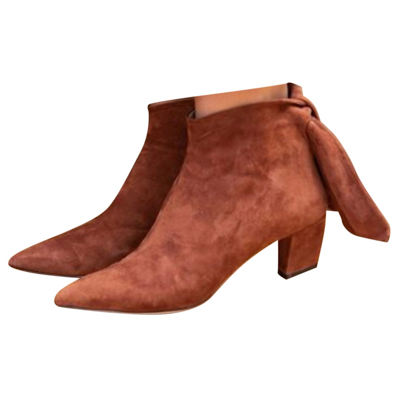 Pre-owned O Jour Ankle Boots In Camel