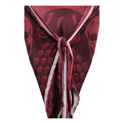 Pre-owned Alexander Mcqueen Scarf & Pocket Square In Red