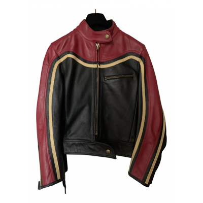 Pre-owned Chloé Leather Biker Jacket In Black