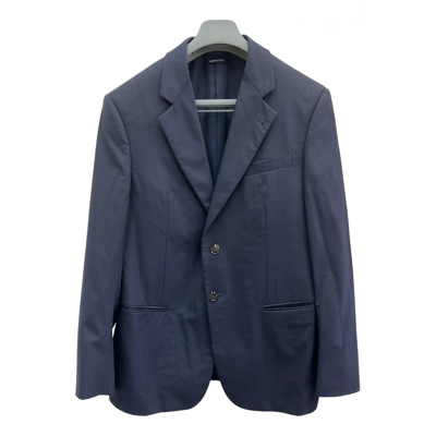 Pre-owned Giorgio Armani Wool Suit In Blue