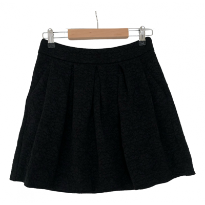Pre-owned Ganni Mini Skirt In Black