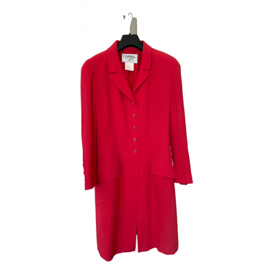 Pre-owned Chanel Coat In Red