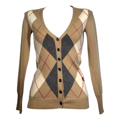 Pre-owned Burberry Cashmere Cardigan In Beige