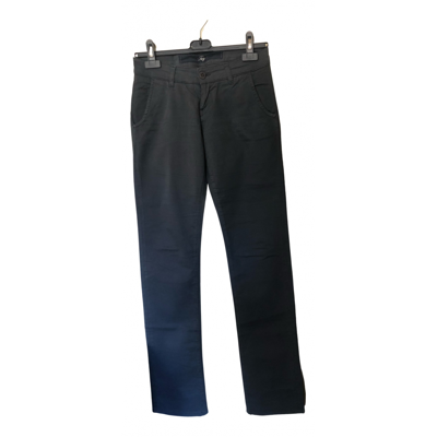 Pre-owned Fay Straight Pants In Anthracite