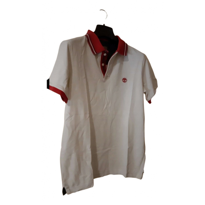 Pre-owned Timberland Polo Shirt In White