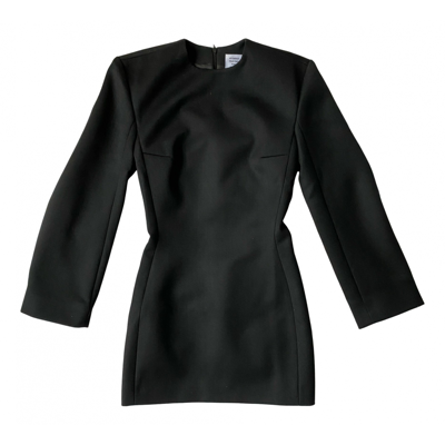 Pre-owned Vetements Wool Mini Dress In Black