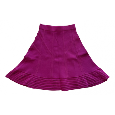 Pre-owned Diane Von Furstenberg Mini Skirt In Pink
