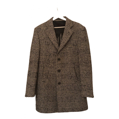 Pre-owned Takeshy Kurosawa Wool Coat In Grey