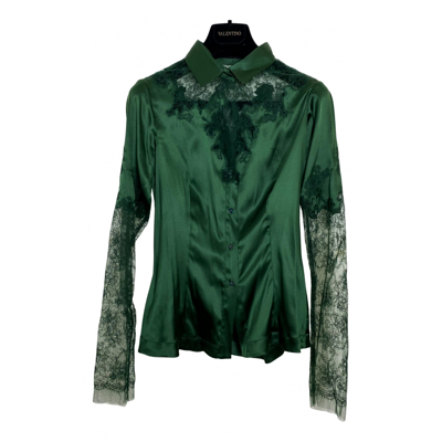 Pre-owned Ermanno Scervino Silk Blouse In Green