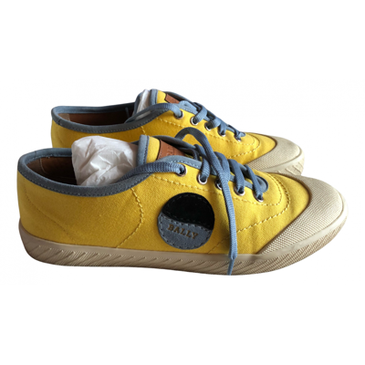 Pre-owned Bally Cloth Low Trainers In Yellow