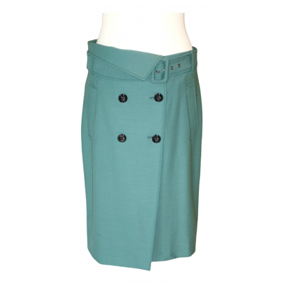 Pre-owned Dorothee Schumacher Wool Skirt In Green