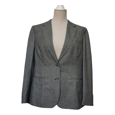 Pre-owned Burberry Wool Blazer In Grey