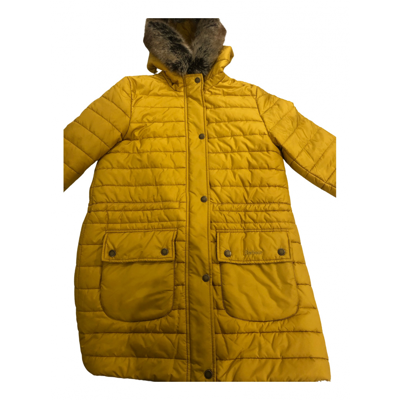 Pre-owned Barbour Trench Coat In Yellow