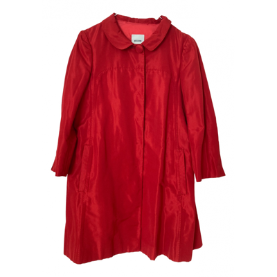Pre-owned Moschino Silk Coat In Red