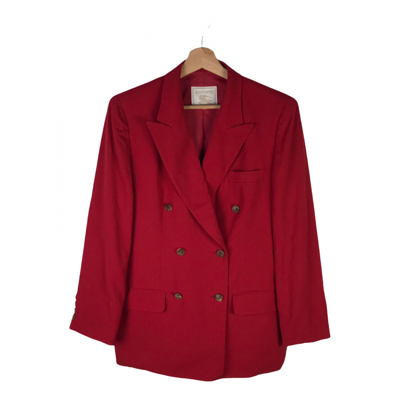 Pre-owned Burberry Blazer In Red