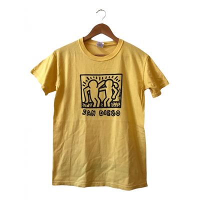 Pre-owned Keith Haring T-shirt In Yellow