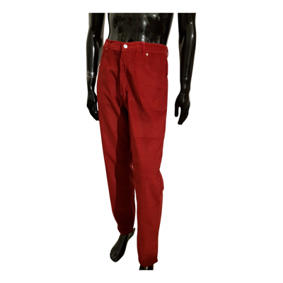 Pre-owned Levi's Velvet Trousers In Red